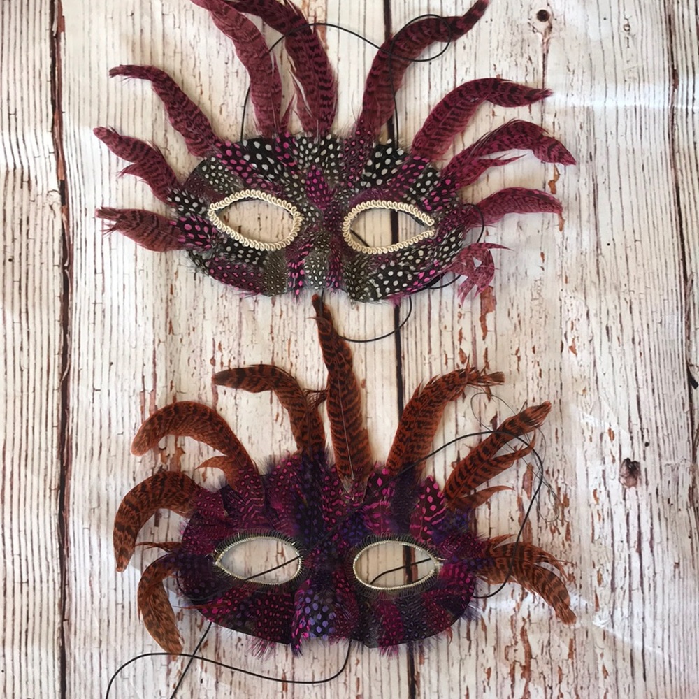 🎉5/$25🎉 Set of 2 feather masks #3